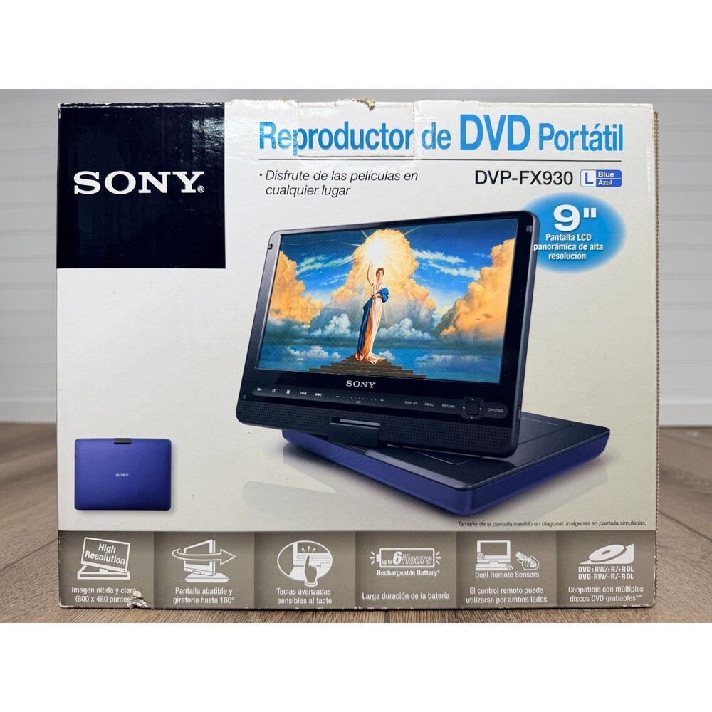 Sony Portable DVD Player DVP-FX930 Hi-Resolution 9" Widescreen